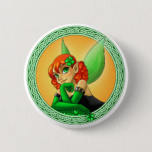 Irish Fairy 6 Cm Round Badge