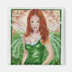 Irish Fairy Shamrock Magnet
