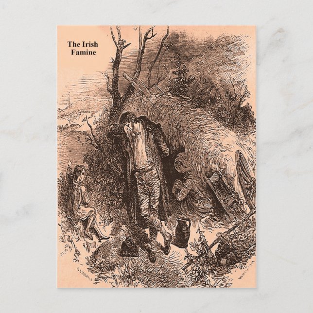 Irish Famine picture collection for postcard (Front)