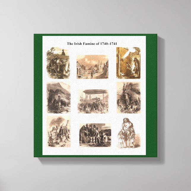 Irish Famine picture collection for wrapped-canvas Canvas Print (Front)