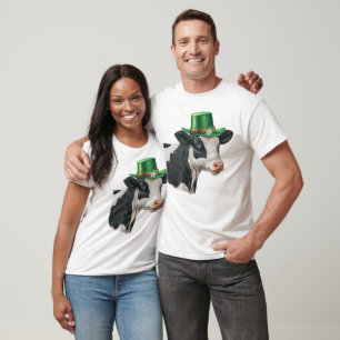 Irish Farmhouse St Patrick's Day Cow T-Shirt