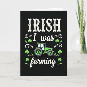 Irish Farming Tractor Black Card