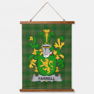 Irish Farrell or O_Ferrell Coat of Arms Family Cre Hanging Tapestry