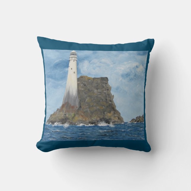 Irish Fastnet Lighthouse, County Cork, Ireland  Cushion (Front)
