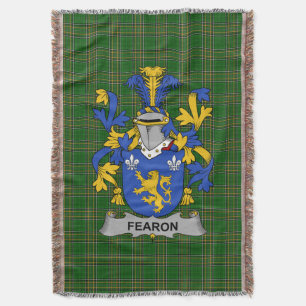  Irish Fearon or O_Fearon Coat of Arms Family Cres Throw Blanket