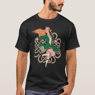 Irish Female Dancer Cute Beautiful Fun T-Shirt