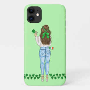 Irish Female Four Leaf Clover Field  Case-Mate iPhone Case