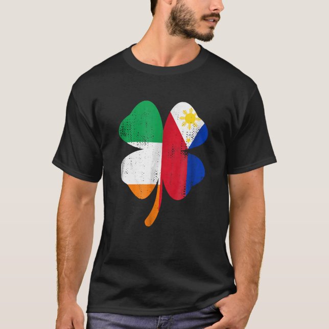 Irish Filipino Flags St Patricks Day T-Shirt (Front)