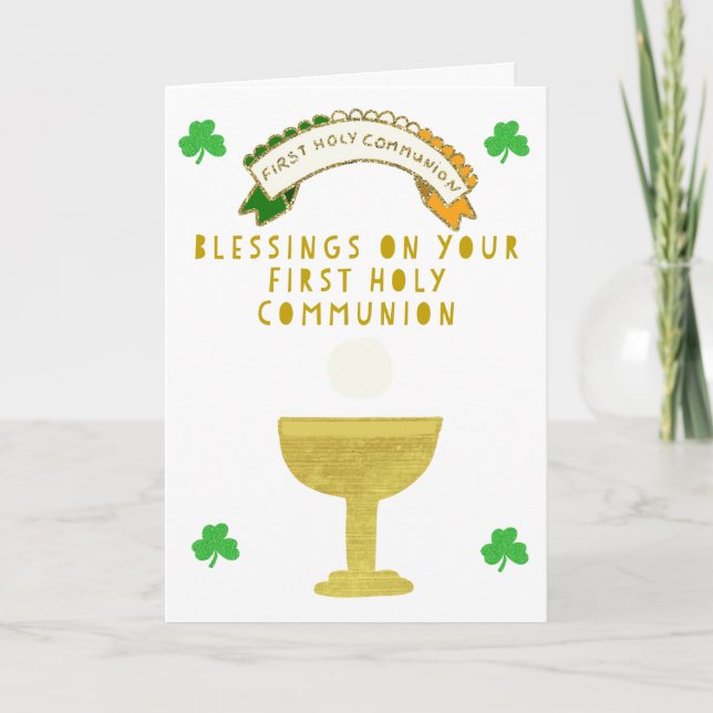 Irish First Holy Communion Card (Front)
