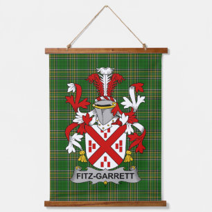 Irish Fitz-Garrett Coat of Arms Family Crest Hanging Tapestry