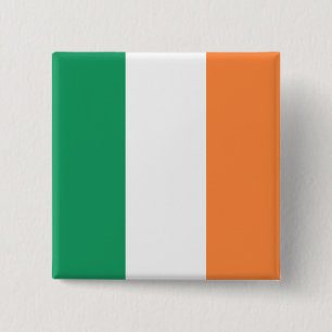 Irish Flag 15 Cm Square Badge