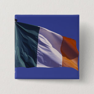 Irish flag 15 cm square badge