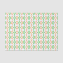 Irish Flag Argyle Tissue Paper