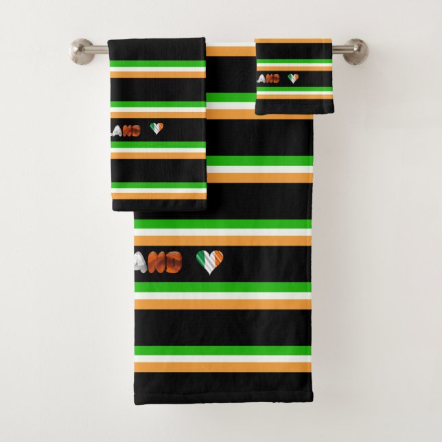 Irish flag bath towel set (Insitu)