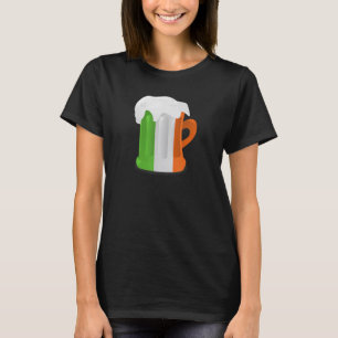 Irish Flag Beer Stein St Patrick's Day Drinking T-Shirt