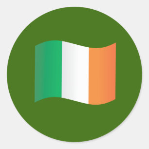 Irish Flag Classic Round Sticker