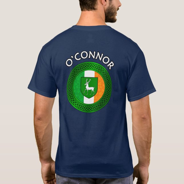 Irish Flag Clover Celtic Knot - O'Connor T-Shirt (Back)