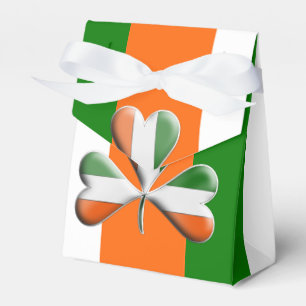 Irish Flag Coloured Shamrock Favour Box