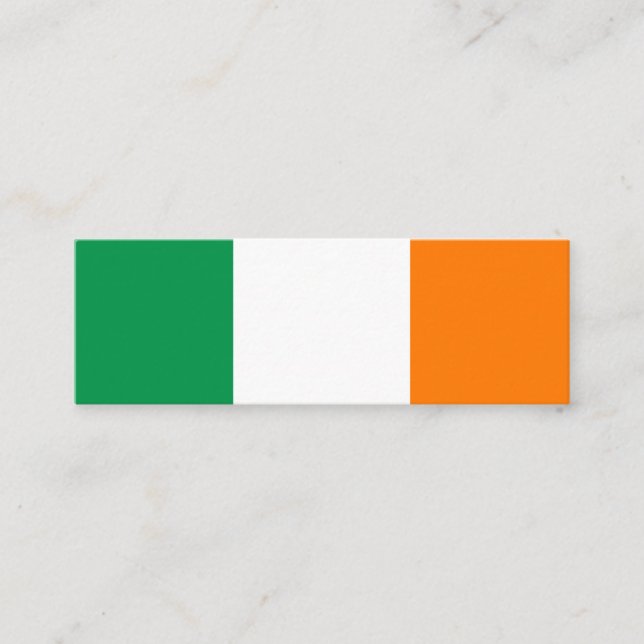 Irish flag custom mini business card template (Front)