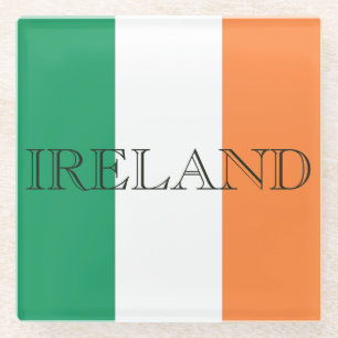Irish Flag Ireland coastercn Glass Coaster