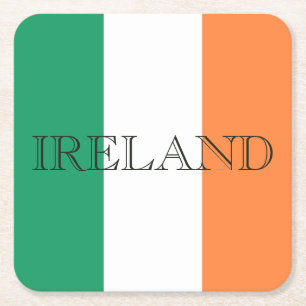 Irish Flag Ireland coastercn Square Paper Coaster