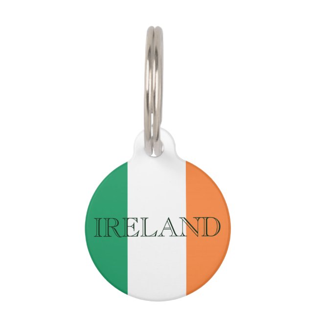 Irish Flag Ireland Customisable ptt Pet Tag (Front)