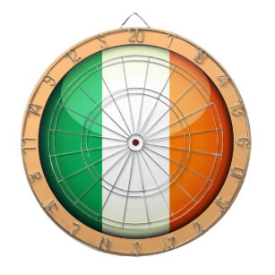 Irish Flag & Ireland dartboard games /Rustic