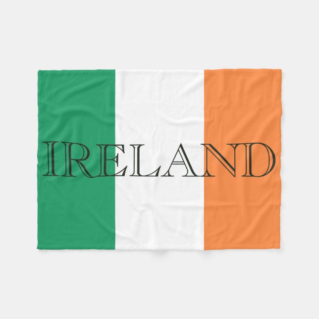 Irish Flag Ireland fbcnt Fleece Blanket (Front (Horizontal))