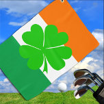 Irish Flag & Ireland golf /sports Golf Dublin Golf Towel<br><div class="desc">Sports/Golf Towel: Ireland,  Shamrock (lucky clover) & Irish flag fashion - love my country,  travel,  holiday,  patriots / sports fans</div>