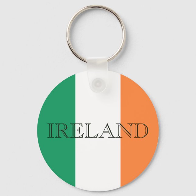 Irish Flag Ireland kccn Key Ring (Front)