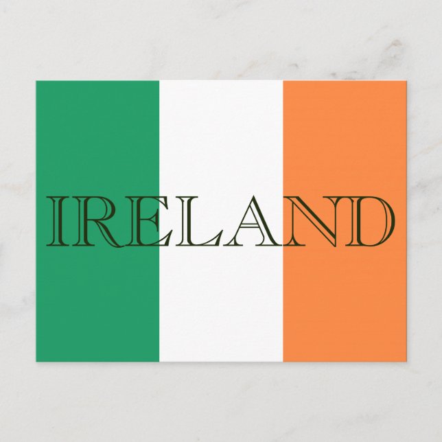 Irish Flag Ireland pccnt Postcard (Front)