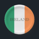 Irish Flag Ireland ppcnt Paper Plate<br><div class="desc">Irish Flag Ireland Paper Plates
Design © Trinkets and Things 2017 - AHP Design. All Rights Reserved.</div>