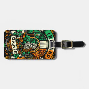 Irish Flag Ireland Saint Patricks Day Slainte Luggage Tag