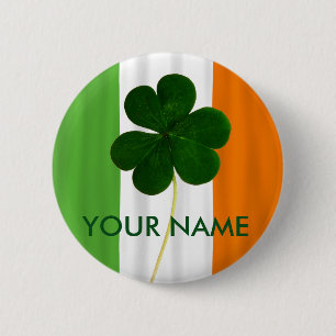 Irish Flag Ireland Shamrock Clover Volunteer 6 Cm Round Badge