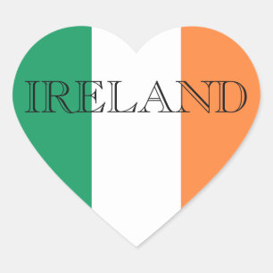 Irish Flag Ireland stkcnt Heart Sticker