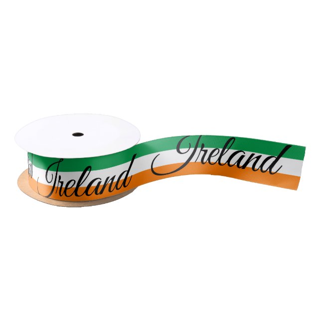 Irish Flag & Ireland travel, holiday / sports Satin Ribbon (Spool)