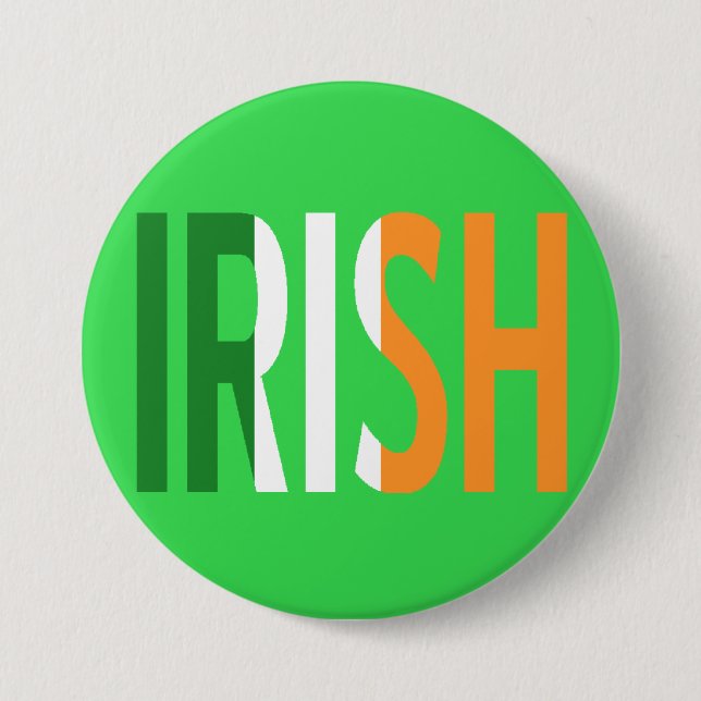 Irish Flag Irish 7.5 Cm Round Badge (Front)