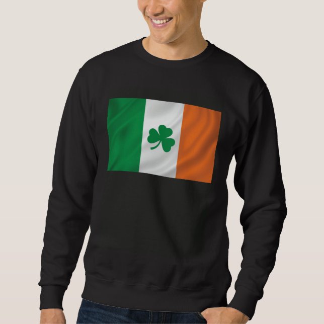 Irish Flag Irish Pride Shamrock Sweatshirt (Front)