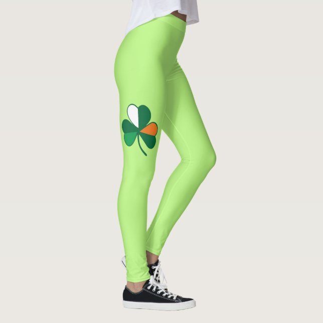 Irish Flag Leggings - St Patrick's Yoga Pants (Right)