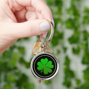 Irish Flag, Lucky Clover Ireland / Shamrock Key Ring