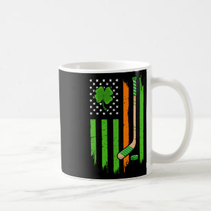 Irish Flag Lucky Shamrock Hockey Lover St Patricks Coffee Mug