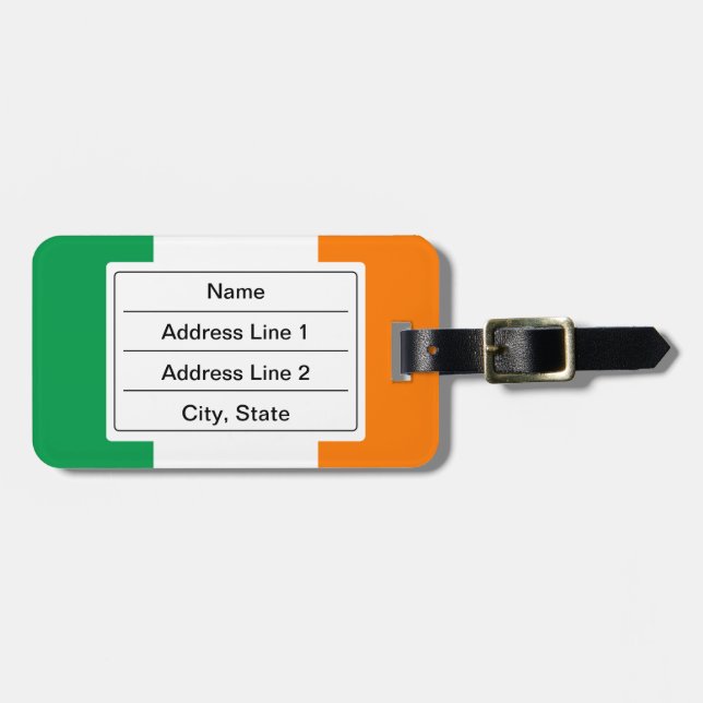 Irish flag Luggage Tag (Front Horizontal)
