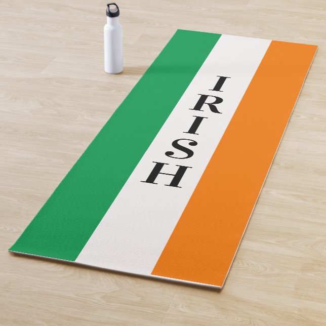 Irish flag of Ireland custom lightweight thick Yoga Mat (In Situ)