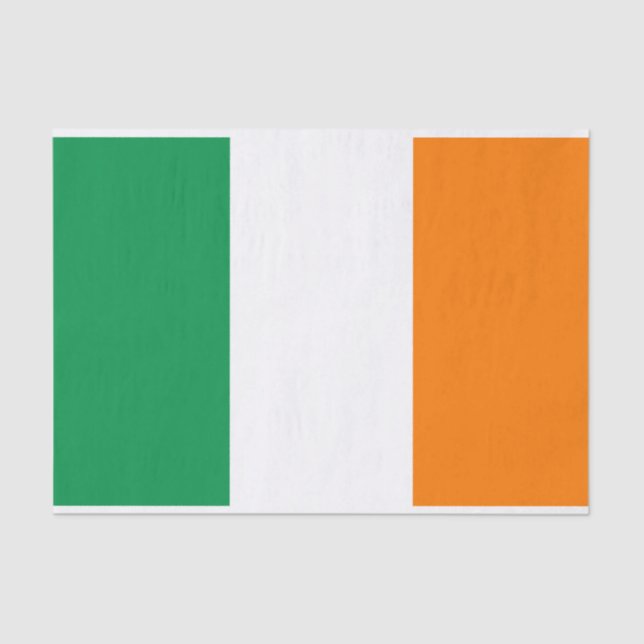 irish flag of Ireland gift wrapping tissue paper (Front)