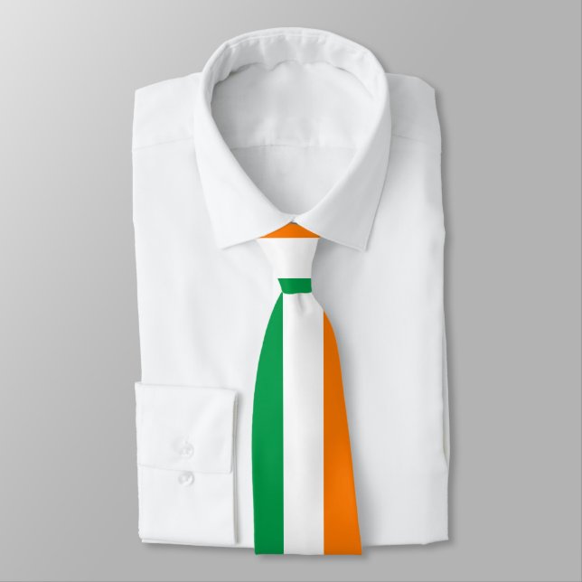 Irish flag of Ireland St Patricks Day party Tie (Tied)