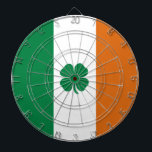 Irish Flag Patriotic Ireland Flag Four Leaf Clover Dartboard<br><div class="desc">Irish Flag Patriotic Ireland Flag St Patrick's day</div>