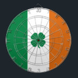 Irish Flag Patriotic Ireland Flag Four Leaf Clover Dartboard<br><div class="desc">Irish Flag Patriotic Ireland Flag St Patrick's day</div>