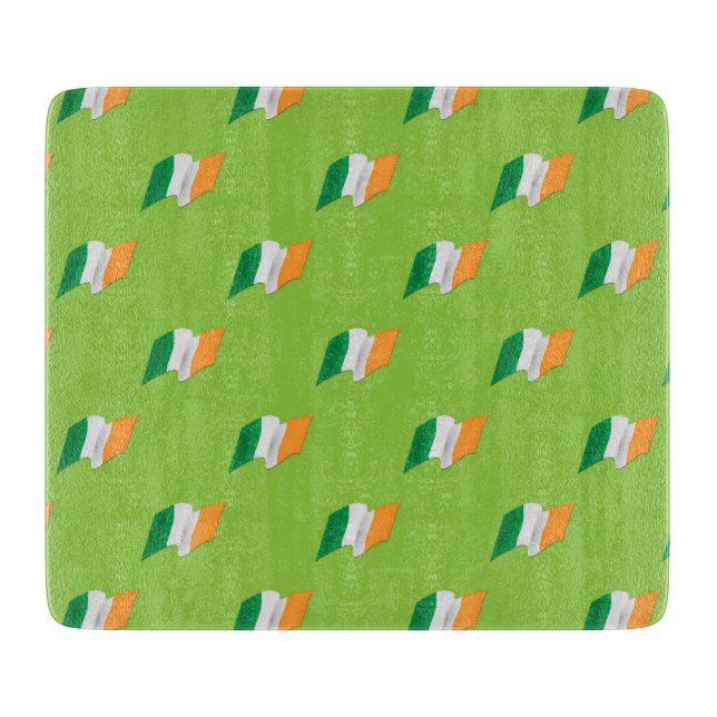 Irish Flag Pattern Cutting Board (Front)