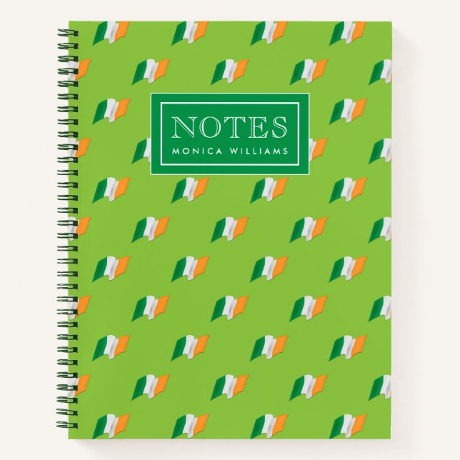 Irish Flag Pattern Notebook (Front)