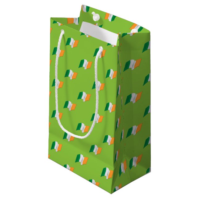 Irish Flag Pattern Small Gift Bag (Front Angled)